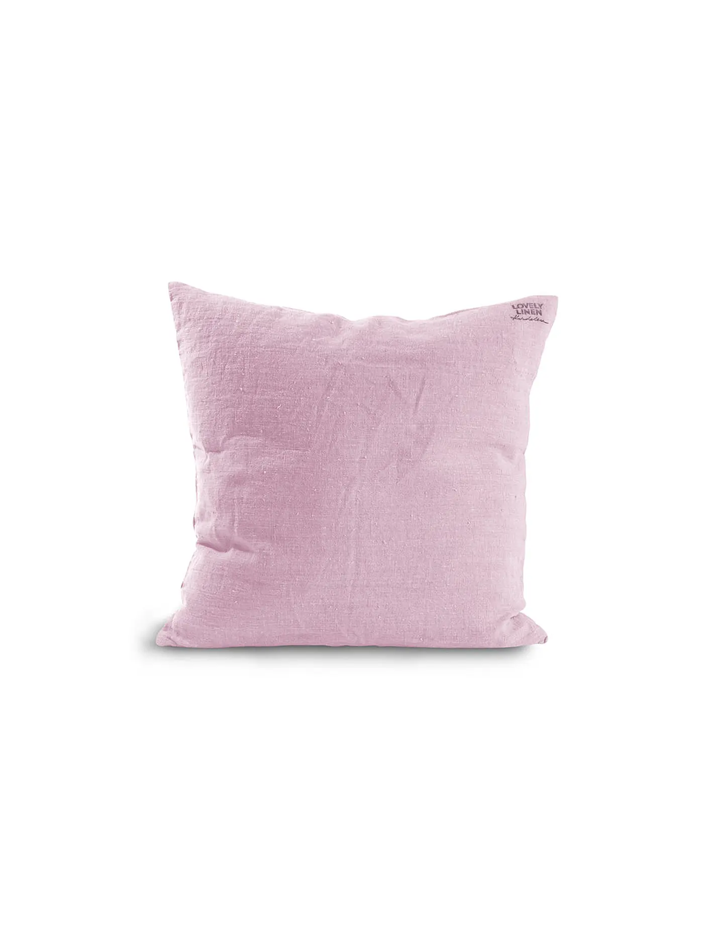 LOVELY LINEN | Leinen-Kissenbezug 47x47cm (Light Grey) | rosa